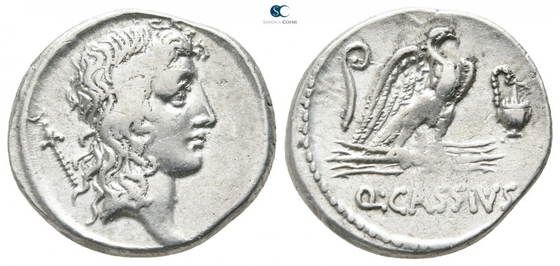 C. Cassius Longinus 42 BC. Rome
Denarius AR

18 mm., 3,80 g.

Head of Geniu...