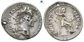 Tiberius AD 14-37. "Tribute Penny" type. Lugdunum (Lyon). Fourreé Denarius Æ