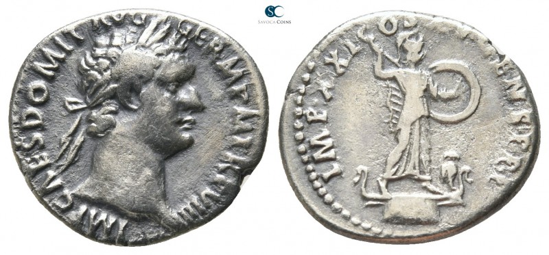 Domitian AD 81-96. Struck AD 90. Rome
Denarius AR

18 mm., 2,64 g.

IMP CAE...