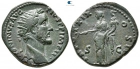 Antoninus Pius AD 138-161. Struck AD 155-156. Rome. Dupondius Æ