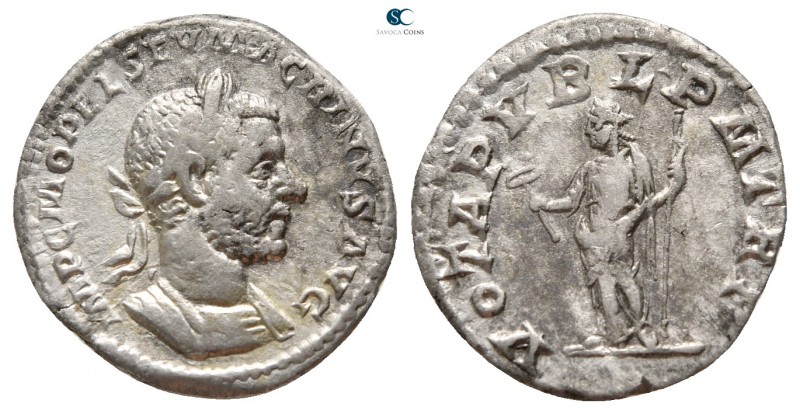 Macrinus AD 217-218. Rome
Denarius AR

18 mm., 2,11 g.

IMP C M OPEL SEV MA...