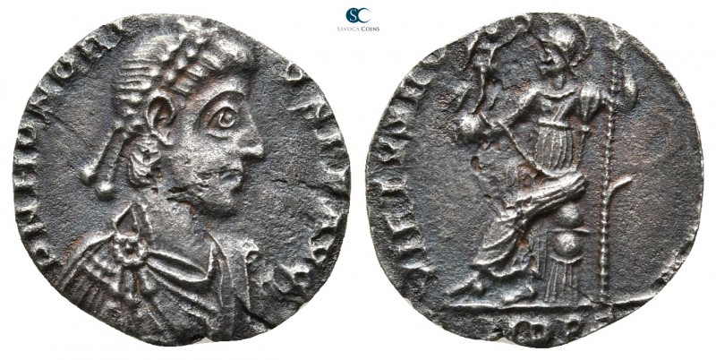 Honorius AD 393-423. Rome
Siliqua AR

15 mm., 1,04 g.

D N HONORI-VS P F AV...