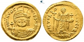 Maurice Tiberius AD 582-602. Struck AD 583/4-602. Constantinople. 5th officina. Solidus AV