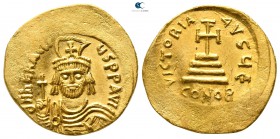 Heraclius AD 610-641. Struck AD 610-613. Constantinople. 5th officina. Solidus AV