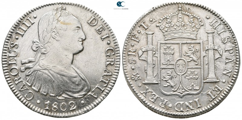 Mexico. Mexico City. Carolus IV AD 1788-1808.
8 Reales AR 1802

40 mm., 26,91...