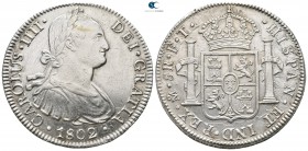 Mexico. Mexico City. Carolus IV AD 1788-1808. 8 Reales AR 1802