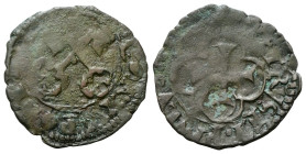 AVIGNONE
Gregorio XIII (Ugo Boncompagni), 1572-1585.
Patard.
Mi
gr. 0,68
Dr. [GRE]GORIVS [XIII] PON MAX. Chiavi decussate.
Rv. SAN PETRVS ET PAV...