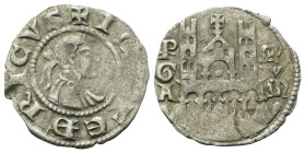 BERGAMO
Comune, a nome di Federico II, XII-XIV secolo.
Denaro planeto.
Mi
gr. 0,85
Dr. IMPR FEDERICVS. Busto laureato a d.; davanti, simbolo.
Rv...