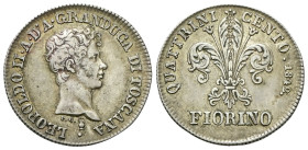 FIRENZE
Leopoldo II d'Asburgo Lorena, 1824-1859.
Fiorino 1842, I serie.
Ag
gr. 6,76
Dr. •LEPOLDO II• A• D •A • GRANDUCA DI TOSCANA. Testa nuda gi...