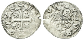MERANO
Leopoldo IV, 1396-1406.
Quattrino.
Mi
gr. 0,54
Dr. +LVPO✿LDVS. Croce accantonata da quattro rosette. 
Rv. COMES✿TIROL. Aquila tirolese.
...