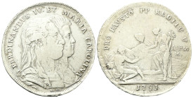 NAPOLI
Ferdinando IV (I) di Borbone, 1759-1816.
Piastra da 120 Grana 1791, Pro Favsto.
Ag
gr. 25,40
Dr. FERDINANDVS IV ET MARIA CAROLINA. Busti a...