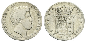 NAPOLI
Ferdinando II di Borbone, 1830-1859.
Tarì 1852.
Ag
gr. 4,52
Dr. Testa barbuta a d.
Rv. Stemma coronato. 
Pannuti Riccio 134; MIR 509/13;...