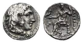 Kings of Macedon. Philip III Arrhidaios, 323-317 BC. Obol, struck under Archon, Dokimos or Seleukos I, in the name and types of Alexander III the Grea...