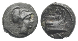 Kings of Macedon, Demetrios I Poliorketes, 306-283 BC. Half Unit, circa 298-295 BC, Tarsos. (Bronze, 11.90 mm, 1.79 g.). Helmeted head of Athena r. Rv...