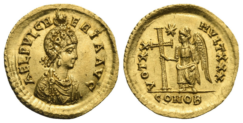 Aelia Pulcheria Augusta, regent for Theodosius II and wife of Marcian, 414-453. ...