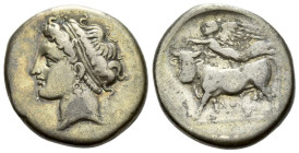 Campania , Neapolis Didrachm circa 275-250 - From a Swiss collection from Tessin assembled in the 1920's (sold with its original ticket). Ex Naville s...