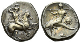 Calabria, Tarentum Nomos circa 302-290 - From the Collection of Jacqueline Morineau Humphris.