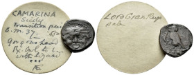 Sicily, Camarina Tetras circa 420-410 - From the Lord Grantley collection. Sold with collector's ticket. Ex Naville 60, 40.