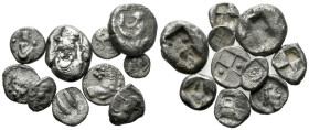 Thrace, Various mints Lot of 10 fractions IV-II cent.