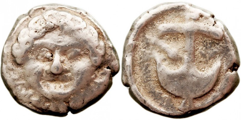 TRACIA. Apollonia Pontika. Dracma. AR. (450-400 a.C.) A/Ancla. R/Cabeza de la Go...