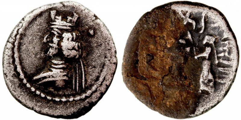 PERSIA. Artagerges. Hemidracma. AR. (C. 50 a.C.) (Ardaxsir II) A/Busto coronado ...