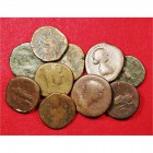 LOTES DE CONJUNTO. Lote de 10 monedas. AE. Sestercio. La mayoría del Alto Imperio. Interesante. BC- a RC-.