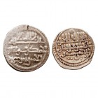 IMPERIO ALMORÁVIDE. LOTES DE CONJUNTO. Quirate. AR. Lote de 2 monedas. Alí (V.1774) y Tasfín (V.1885) MBC+ a MBC.
