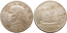 CHINA. Dólar. AR. (1933) Y.345. EBC-/MBC+.