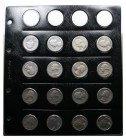 ESTADOS UNIDOS. 1/4 Dólar. AR. Lote de 16 monedas. 1942, 1951 (2), 1952, 1953, 1954, 1957 (3), 1958 (2), 1959, 1960, 1963 y 1964 (2) MBC+ a MBC-.