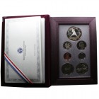 ESTADOS UNIDOS. 1992 Olympic coins. Prestige set. 7 valores. En estuche de lujo y con certificado. PROOF.