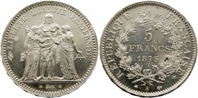 FRANCIA. 5 Francos. AR. 1873 A. KM.820,1. Brillo. SC-.