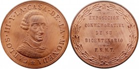 JUAN CARLOS I. AE-40. Bicentenario de Carlos III, 1988. FNMT. EBC+.