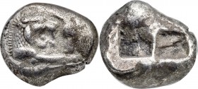 LYDIAN KINGDOM. Croesus (ca. 561-546 BC). AR stater (18mm, 10.62 gm). NGC Choice VF 4/5 - 4/5. Sardes, ca. 561-550 BC. Confronted foreparts of lion fa...