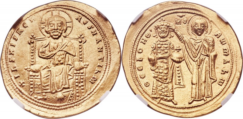 Romanus III Argyrus (AD 1028-1034). AV histamenon nomisma (23mm, 4.41 gm, 6h). N...