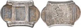 Qing Dynasty. Yunnan Sanchuo Jieding ("Three-Stamp Remittance") Sycee of 5 Taels ND (19th-20th Century) AU,  Cribb-Class LXVI.H.799, assay mark B2. 34...