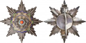 Qing Dynasty. Order of the Double Dragon Second Class Second Grade Breast Star ND (1881-1896) UNC,  cf. Barac-26 (pictured without star), cf. Werlich-...