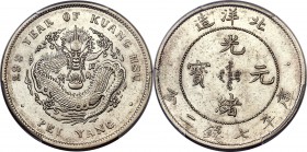 Chihli. Kuang-hsü Dollar Year 29 (1903) AU58 PCGS, KM-Y73.1, L&M-462. Variety with period. White and lustrous with only minor rub to the highest point...