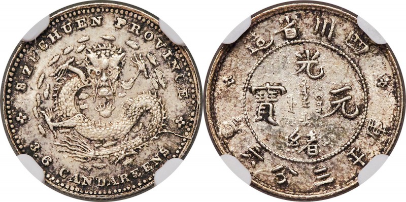 Szechuan. Kuang-hsü 5 Cents ND (1898-1908) MS63 NGC, KM-Y234, L&M-351. Minor dar...