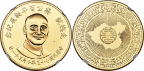 Taiwan. Republic gold Proof "Chiang Kai-shek" Medallic 2000 Yuan (1 oz) Year 75 (1986) PR69 Ultra Cameo NGC, KM-Unl., L&M-1135. Struck in commemoratio...