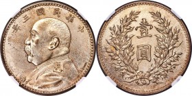 Republic Yuan Shih-kai silver Pattern "L. Giorgi" Dollar Year 3 (1914) MS61 NGC, Central mint in Tientsin, KM-Pn31, L&M-67, Kann-645. "L. Giorgi" Abov...