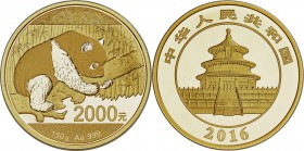 People's Republic gold Proof Panda 2000 Yuan (150 gm) 2016 PR69 Ultra Cameo NGC, KM-Unl., PAN-681A. Mintage: 5,000. The second stunning example of thi...