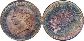 British Colony. Victoria Dollar 1867 AU55 PCGS, KM10. Immensely alluring, both as a relatively high-grade representative from this normally more worn ...