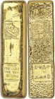 British Colony. Hongkong & Shanghai Banking Corporation gold Bar of 5 Taels ND (c. 1950s) AU, 79x22mm. 187.135gm. 0.9999 fine gold. Raised legends. Th...