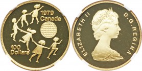 Elizabeth II gold Proof "Year of the Child" 100 Dollars 1979 PR68 Ultra Cameo NGC, KM126. AGW 0.5002 oz.

HID09801242017
