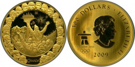 Elizabeth II gold Proof "Vancover Olympics - Friendship" 300 Dollars 2009 PR69 Ultra Cameo NGC, KM911. AGW 1.1246 oz.

HID09801242017