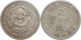 Szechuan. Kuang-hsü Dollar ND (1901-1908) VF35 PCGS, KM-Y238.2, L&M-345A. Variety with wide face (large head) dragon, inverted A in place of V in lege...