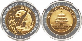People's Republic bi-metallic gold & silver Proof Panda 25 Yuan 1993 PR68 Ultra Cameo NGC, KM487, PAN-199A.

HID09801242017