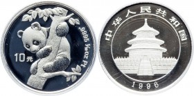 People's Republic platinum Proof Panda 10 Yuan (1/10 oz) 1996 PR69 Deep Cameo PCGS, KM890, PAN-272A. Mintage: 2,500.

HID09801242017