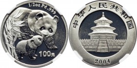 People's Republic palladium Proof Panda 100 Yuan (1/2 oz) 2004 PR69 Ultra Cameo NGC, KM1534, PAN-379A. Mintage: 8,000. APdW 0.4994 oz.

HID09801242017