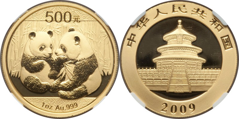 People's Republic gold Panda 500 Yuan (1 oz) 2009 MS70 NGC, KM1872, PAN-498A.

H...